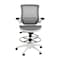 Flash Furniture Gray/White Mid-Back Drafting Chair - Flip-Up Arms BL-LB-8801X-D-GR-WH-GG - alternate 10